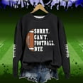 thumbnail image 2 of Wangmeiwg Football Shirts For Women Football Mom Shirt Football Custom Name Football Shirts Game Day Shirt Comfy Striped Print Long Sleeve Sweatshirt, 2 of 4