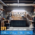 thumbnail image 3 of T5 LED Shop Light 2ft, Linkable Utility Light Fixture, 10W 6500K Super Bright White, 6-Pack, 3 of 8