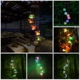 thumbnail image 5 of JM Lámpara de campana de viento de energía solar, cadena de lámpara de cambio de color de colibrí de bola de arroz, lámpara colgante de decoración de jardín LED para exteriores JM JM, 5 of 5