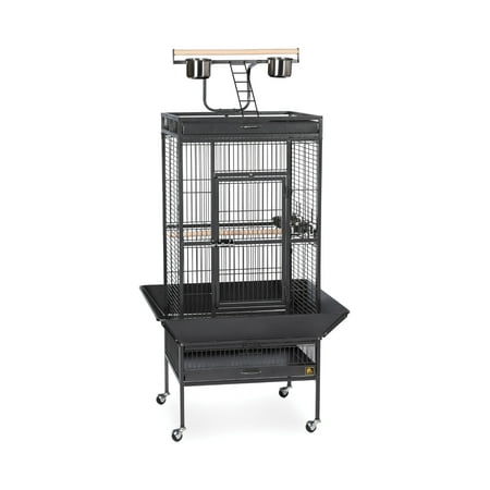UPC: 0048081315217 | Prevue Select Wrought Iron Parrot Bird Cage 24x20x60   Black