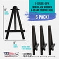thumbnail image 2 of U.S. Art Supply 8" High Small Black Wood Display Easel (Pack of 6), A-Frame Artist Painting Party Tripod Tabletop Stand, 2 of 6