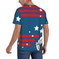 thumbnail image 2 of Zufioo Astronaut Runs Forward Print Men's Baseball Short Sleeve, Moisture Wicking Button-Down Hip Hop Tee-Medium, 2 of 7