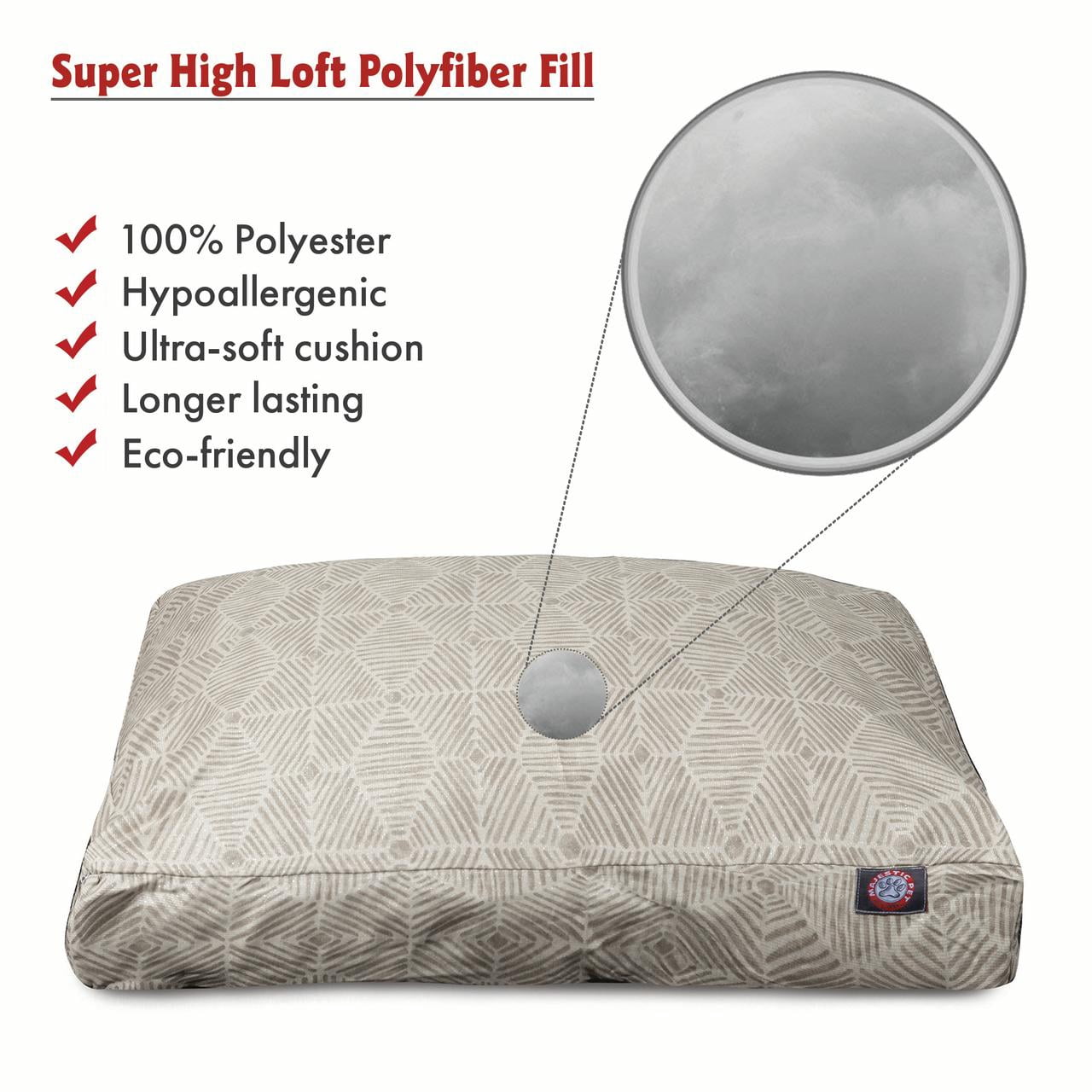 Majestic Pet | Charlie Rectangle Pet Bed For Dogs, Removable Cover, Beige, Extra Large