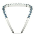 thumbnail image 3 of Statement Engagement Ring for Women - 0.5ct Blue Moissanite in 14K White Gold Promise Ring, 3 of 6