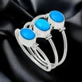 thumbnail image 4 of Sleeping Beauty Turquoise - USA 925 Sterling Silver Ring s.7 Jewelry R-1566 AGR1011_H_7, 4 of 6