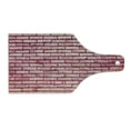thumbnail image 2 of Coral Cutting Board, Old Brick Wall Texture Image Rubble Rough Grunge Facade Construction Material Tile, Tempered Glass Cutting and Serving Board, Wine Bottle Shape, Pink Magenta, by Ambesonne, 2 of 5
