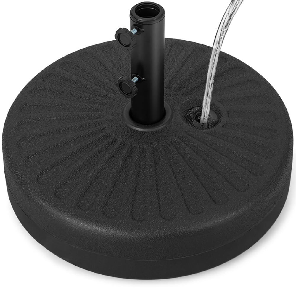 Aimee Lii 19.5 Inch Fillable Round Umbrella Base Stand for Yard Garden Poolside, Outdoor Umbrella Stand, Black