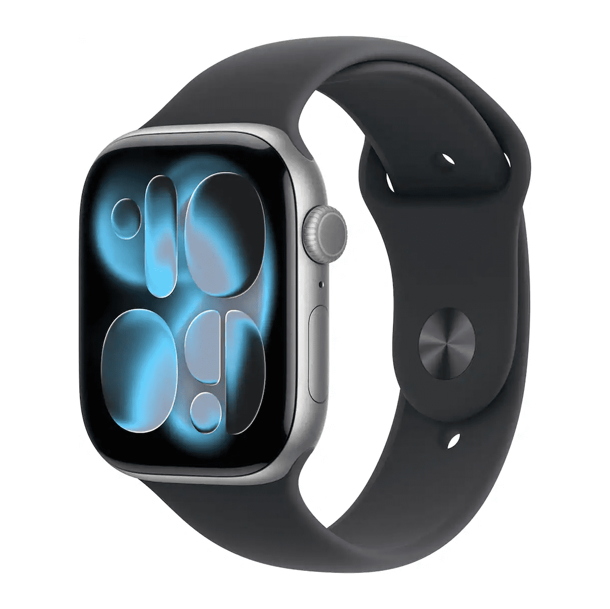 Restored Apple Watch Series 11 [GPS 46mm] Smartwatch with Space Gray Aluminum Case with Black Sport Band - M/L (Refurbished)