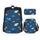 thumbnail image 1 of Disketp Colorful Ocean Shark Mochila Estampada de Gran Capacidad con Lonchera y Estuche, Set de 3 Piezas para Estudiantes, 1 of 7