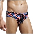 thumbnail image 1 of Día de la Independencia con cordones para hombre, bañador estampado, pantalones de chándal de playa, calzoncillos para hombre Fridja  nalpqowj45031, 1 of 4