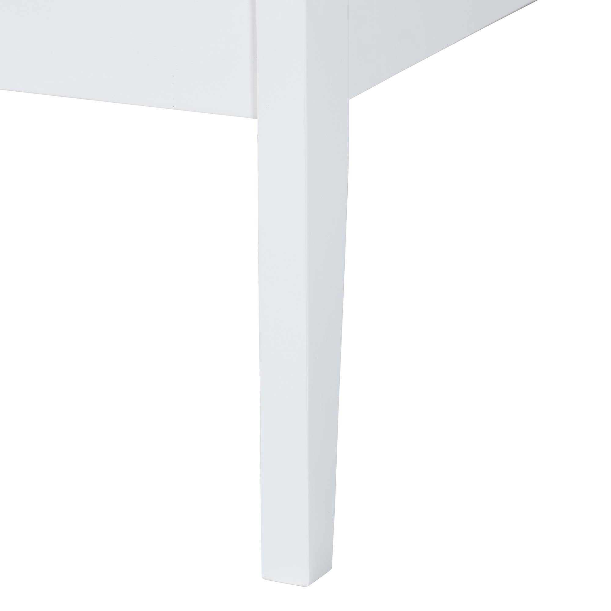 Baxton Studio Lara Modern Bedroom Set, 4-Piece, Twin, White