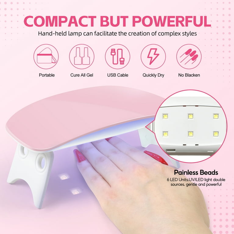 Acrylic Nail Kit Complete Set Nails Kit Acrylic Set with Drill and U V Light Professional Acrylic Powder Glitter Decorations Rhinstones Nail Starter Kit Gifts for Women