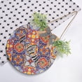 thumbnail image 4 of Coolnut Welcome Sign with Wreath for Front Door, Rustic Round Hanging Welcome Sign, Wall Housewarming Gift for Home 11.8in, Talavera Ceramic Tile Home Decor, 4 of 7