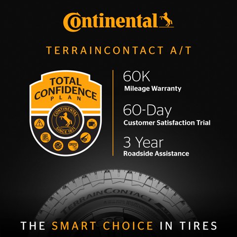 Continental TerrainContact A/T All Terrain 255/65R17 110S Light Truck Tire Simolary simolary.com 17