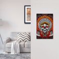 thumbnail image 5 of DouZhe 1-Gang Blank Wallplate, Vintage Tribal Style Skull Decorative Wall Plates, 5 of 7