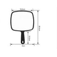 thumbnail image 3 of Multi-Purpose Handheld Mirror with Distortion-Free Reflection Salon Barber Hairdressing Mirror Large Wall Mount Hand Mirror with Handle Square Black 31X23cm, 3 of 5