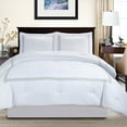 thumbnail image 1 of Layla Microfiber Down Alternative Embroidered Comforter with Pillow Sham Set Grey / King/Cal King, 1 of 1