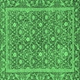 thumbnail image 1 of Ahgly Company Indoor Square Abstract Emerald Green Modern Area Rugs, 4' Square, 1 of 4