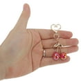 thumbnail image 4 of Unique Bargains Fashion 3D Diamond-Encrusted Cherry Handbag Charm Red 1 Pc, 4 of 5