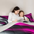 thumbnail image 5 of Homewish Adults Abstract Stripes Lines Full Size Comforter Sets 3-Piece,Gradient Geometric Bedding Comforter Set,Vintage Aesthetic Lightweight Bedding Sets,Lightweight Room Decor,Reversible, 5 of 8