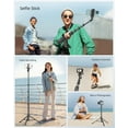 thumbnail image 4 of STYU Phone Tripod & Selfie Stick, Extendable Cell Phone Tripod Stand with Wireless Remote and Phone Holder, Compatible with iPhone Android Phone, Camera, 4 of 18