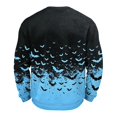 thumbnail image 5 of Rexolia Mens Oversized Waffle T Shirt Halloween Spider Bat Graphic Long Sleeve Casual Comfort Top Blue 5XL, 5 of 7