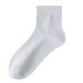 thumbnail image 2 of Men's Ultra Thin Breathable Mesh Ankle Socks, Summer Crew Socks,Non-Slip Moisture Wicking for Business & Casual Wear,Light Gray, 2 of 4