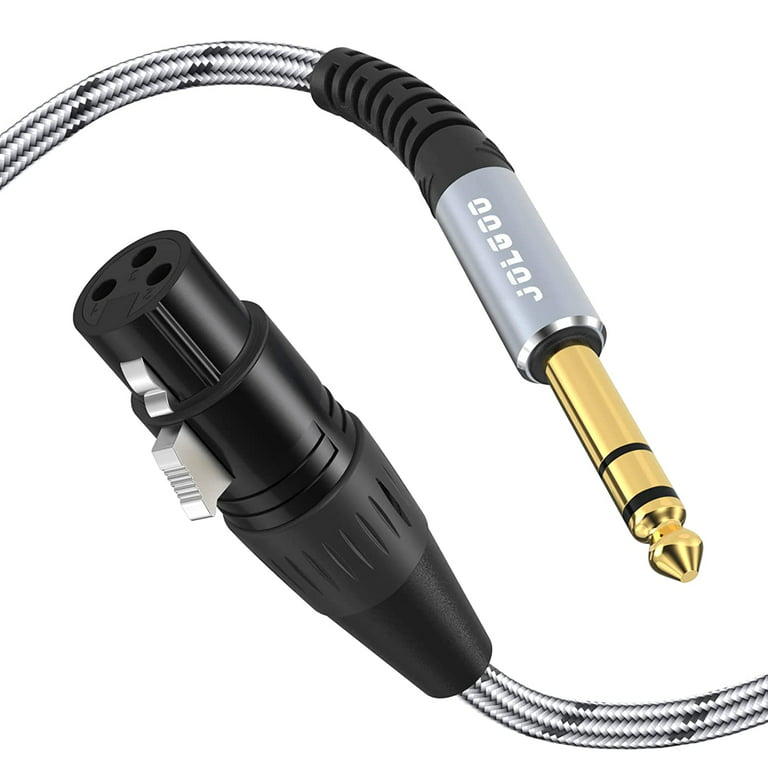 XLR Female to 1/4 Inch 6.35mm TRS Plug Balanced Interconnect Cable, XLR to  Quarter inch Cable, 25 Feet, 