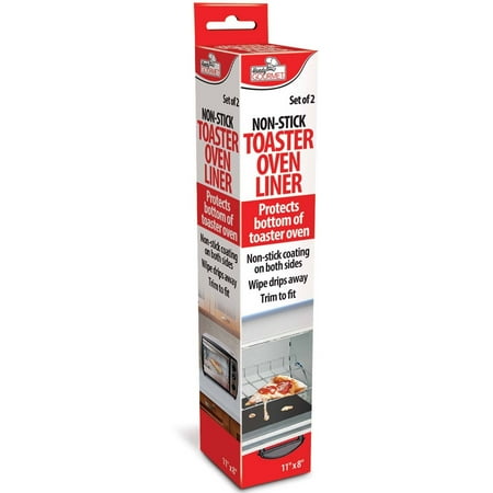 Handy Gourmet JB7546 S/2 TOASTER OVEN LINER BLACK - Walmart.com