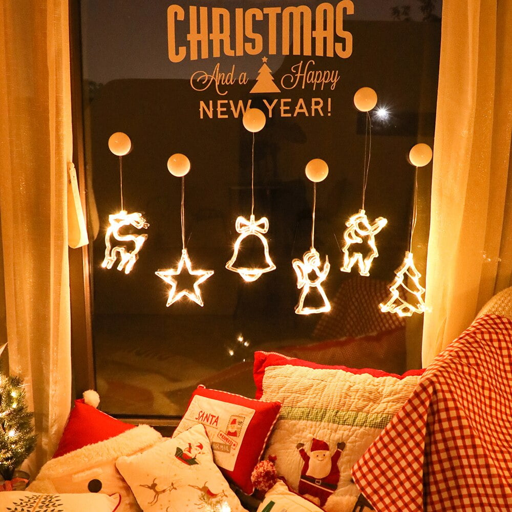 MeAddHome Christmas LED Window Decor Light Lamp with Sucker Hook