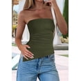 thumbnail image 6 of Womens Tube Top 2025 Summer Strapless Tops Army green M, 6 of 7