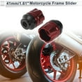 thumbnail image 2 of 14mm Motorcycle Slider Frame Aluminum Alloy Wheel Fairing Protection Crash Pad Protector Guard 41mm 47mm Red 2 Pcs, 2 of 7