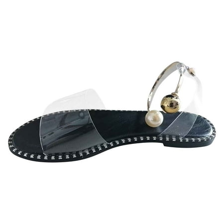 

Summer Saving Clearance! Kukoosong Flat Sandals for Women Summer Fashion Comfortable Flat Sandals Beach Women s Sandals Clear 38