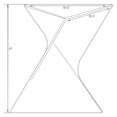 thumbnail image 5 of LeisureMod Tabouret de Coiffeuse Moderne Randolph, Table d'Appoint et de Bout, Rouge, 5 of 5
