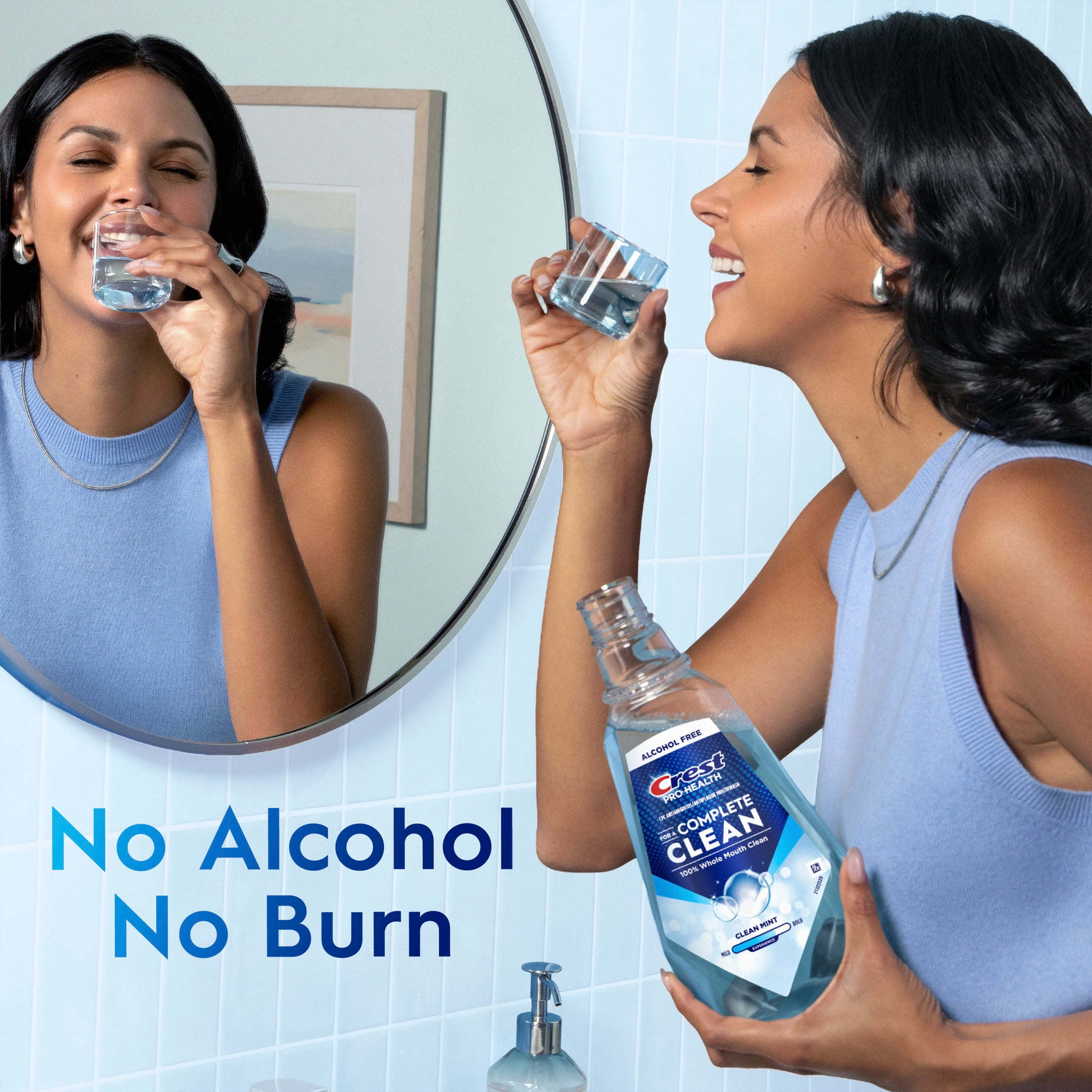 Crest Mouthwash, Pro-Health Mouthwash, Alcohol-Free Oral Rinse, Clean Mint, 1L, 946mL (33.8 fl oz)