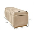 thumbnail image 3 of Better Homes & Gardens 47.24" Lillian Channel Tufted Bench, Beige Velvet, 3 of 13