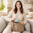 thumbnail image 6 of Pill Organizer Round Plastic 7 Compartment Turquoise for Purse Daily Travel Use, 6 of 6