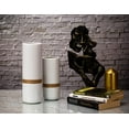 thumbnail image 4 of White Flower Vase Set - Elegant White Vases For Decor With Rustic Boho Rope Accent, Non-Scratch Base - Decorative Minimalist Vases For Flowers, Home, Office, Living Room, Kitchen - 2-Piece, 4 of 6