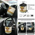 thumbnail image 5 of Renewold Car Seat Cover Set 15 PCS, with Steering Wheel Seat Belt Strap Rear View Mirror Cover Trash Can Cup Coaster Keychain Air Vent Storage Bag, American Tribal Highland Cow Sunflower Blue, 5 of 7