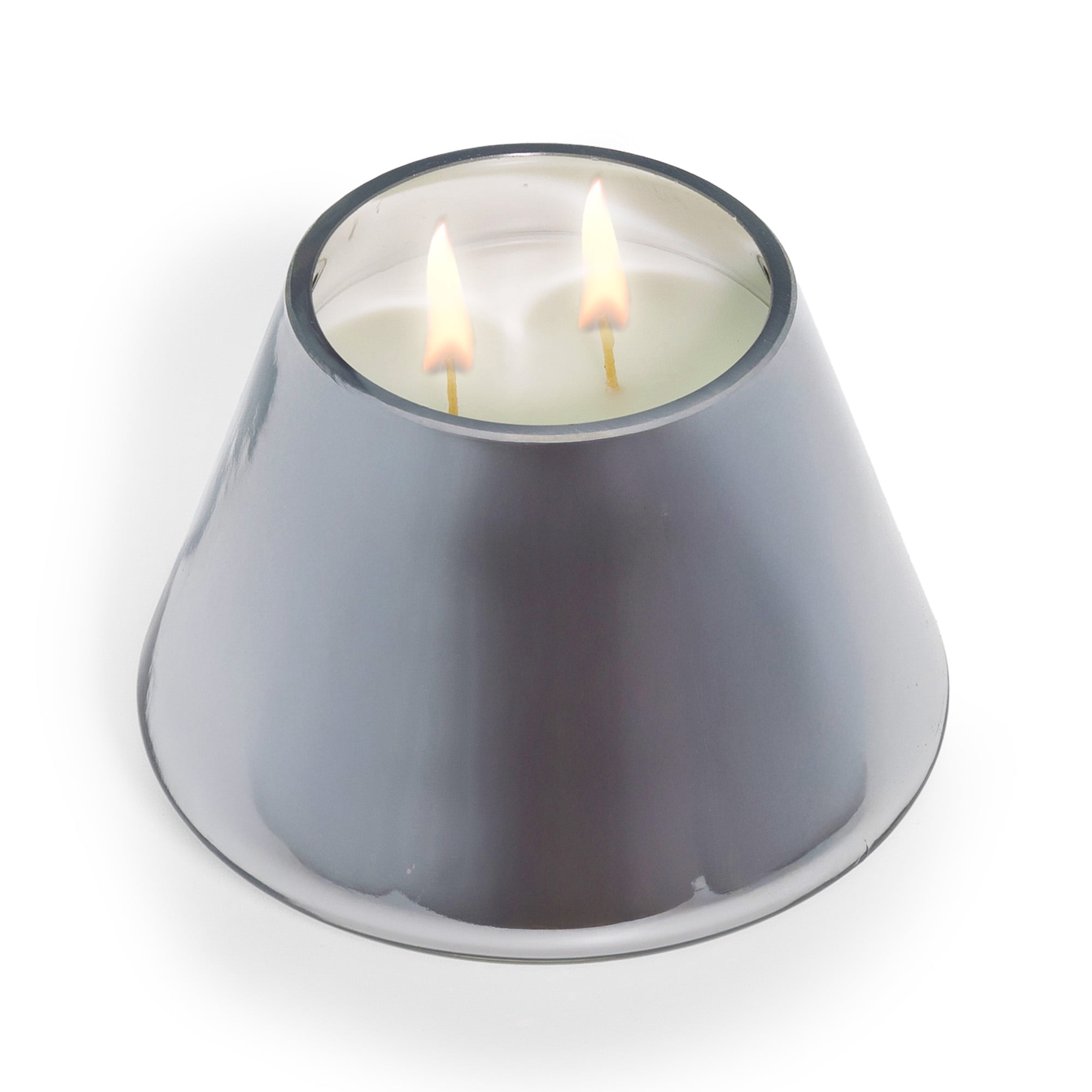 Better Homes & Gardens 2-Wick Metallic Glass Christmas Tree Candle, Salted Coconut Mahogany, 20 oz