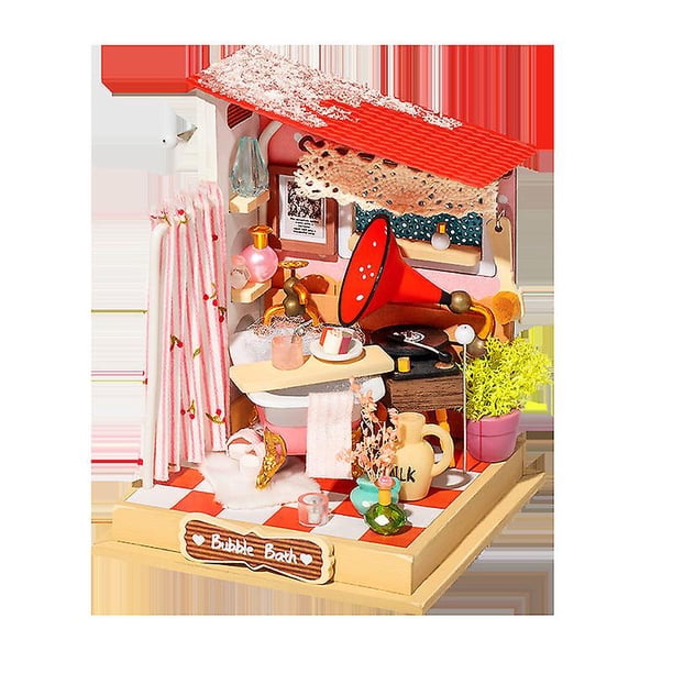 Casa de muñecas miniatura YONGSHENG con muebles juguetes modelo de construcción de cocina