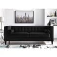 thumbnail image 2 of Posh Living Phoenix Button Tufted Velvet Sofa in Black, 2 of 8