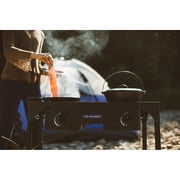 Stansport 2-Burner Base Camp Stove with Cast Iron Burners and Stand