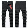 thumbnail image 2 of Angala Boys Distressed Jeans High Street Fashion Casual Long Pants For Kids Comfortable Stretch Denim Trousers Spring Autumn Elastic Cozy Lightweight Children Trousers 5-6 Years, 2 of 9