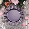 thumbnail image 2 of BalsaCircle 24 Purple Gold13" Acrylic Wooden Textured Round Scalloped Trim Plastic Charger Plates, 2 of 7