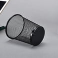 thumbnail image 3 of 1 Packs Wire Mesh Pencil Holder Metal Pen Cup Desk Pen Organizer Case Pencil Jar Black for Office Home, 3 of 7