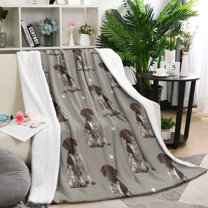 German Shorthaired Pointer Blanket,Comfortable Soft Flannel Throw Blanket,All Season,Warm Lightweight Blankets for Sofa Bed Couch Living Room Chair,60"x80"(150x200cm)