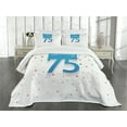 thumbnail image 3 of Ambesonne Party Quilted Bedspread Set 3 Pcs, Rain with Polka Dots, Queen Size, Multicolor, 3 of 5