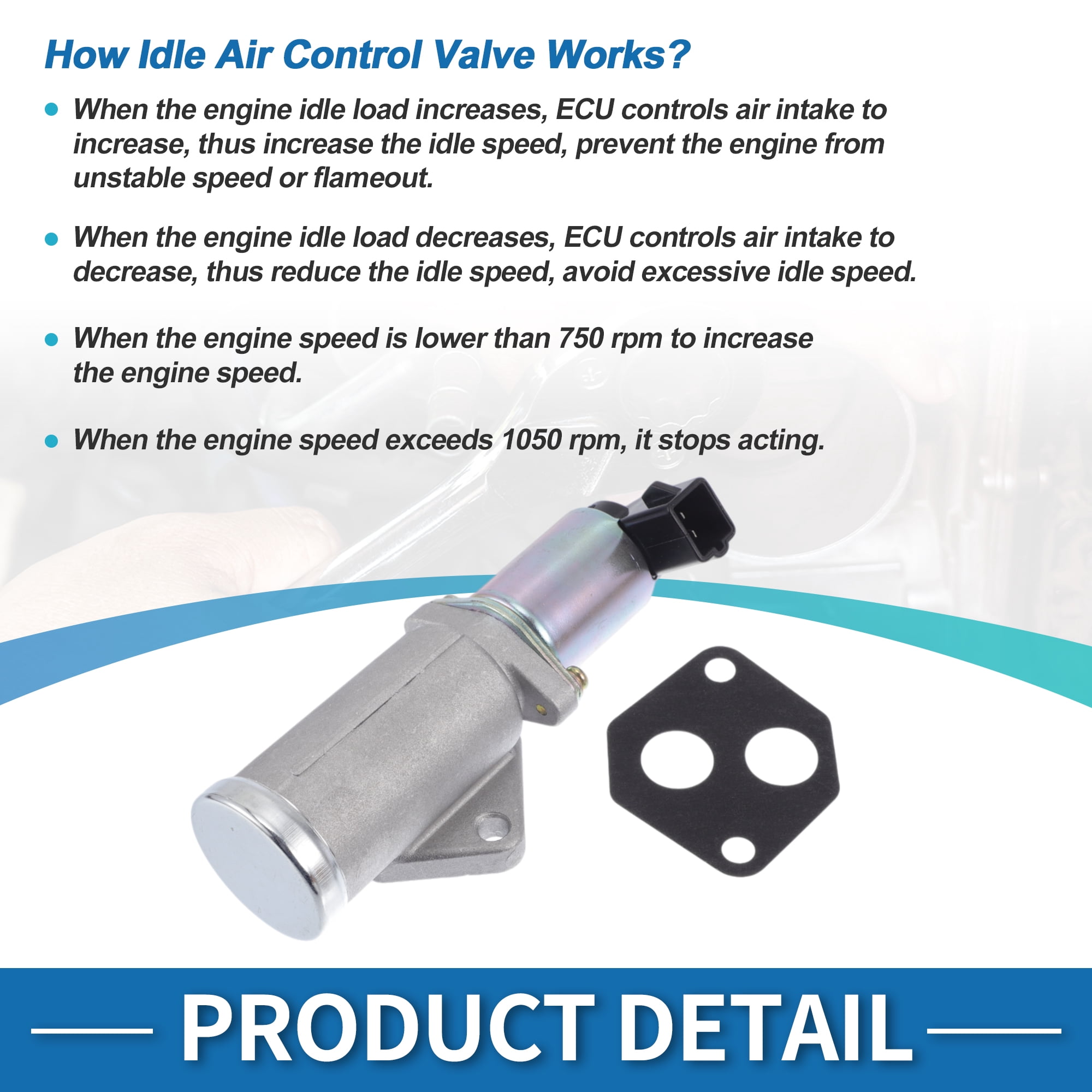 Unique Bargains Car Idle Air Control Valve for Ford F-150 1986-1993 Replace No.17119297 IACV Idle Motor Idle Air Control Valve for Stable Engine Operation