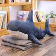 thumbnail image 3 of Tiburón gigante de Rusia, almohada de peluche de tiburón rosa, cojín de sofá grande para niña y niño, regalo de Navidad, 60-140cm, 3 of 5